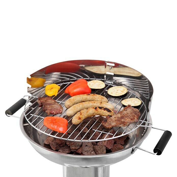 Tepro Holzkohlegrill Hartford (Durchmesser Grillfläche: 39 cm, Silber) | BAUHAUS