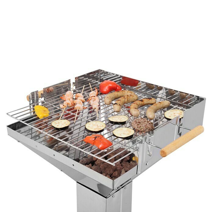 Tepro Holzkohlegrill Vista (Grillfläche (B x T): 46,8 x 45,8 cm, Silber) | BAUHAUS