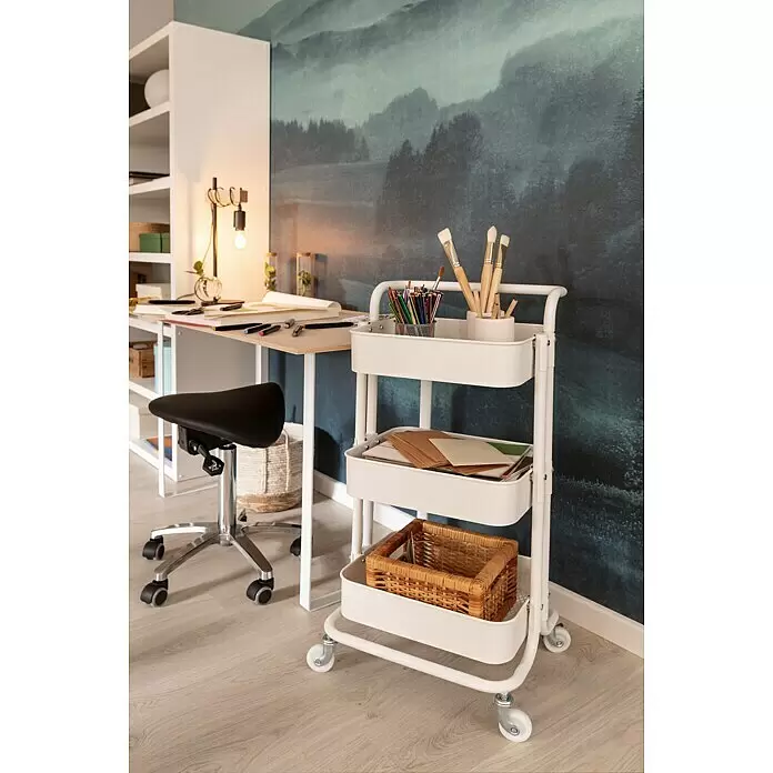 Möbelfuß Strong - L x B x H: 4 x 38,5 x 71 cm, Traglast: 150 kg, Stahl, Weiß - Stimmungsaufnahme