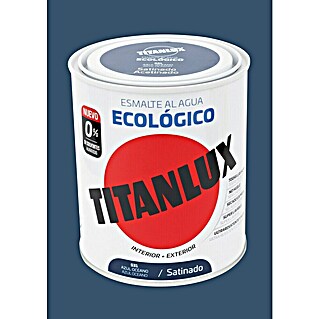 Titanlux Esmalte de color Eco (Azul océano, Satinado, 750 ml, Base de agua)
