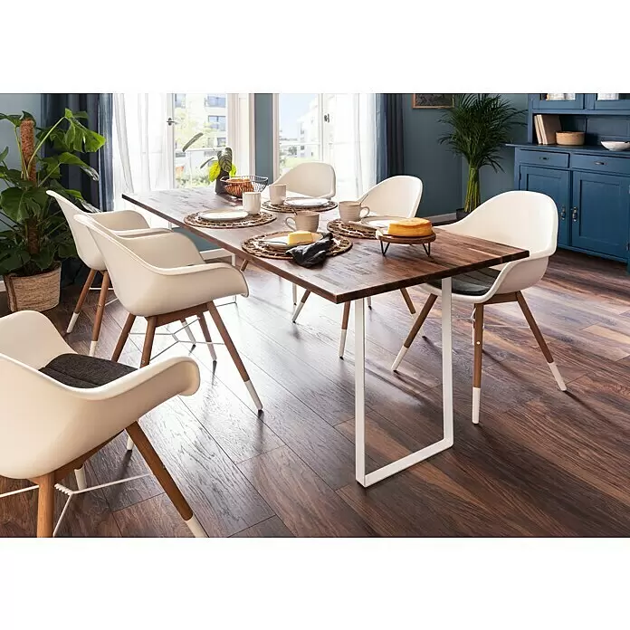 Möbelfuß Strong - L x B x H: 4 x 35 x 38,5 cm, Traglast: 250 kg, Stahl, Weiß - Stimmungsaufnahme