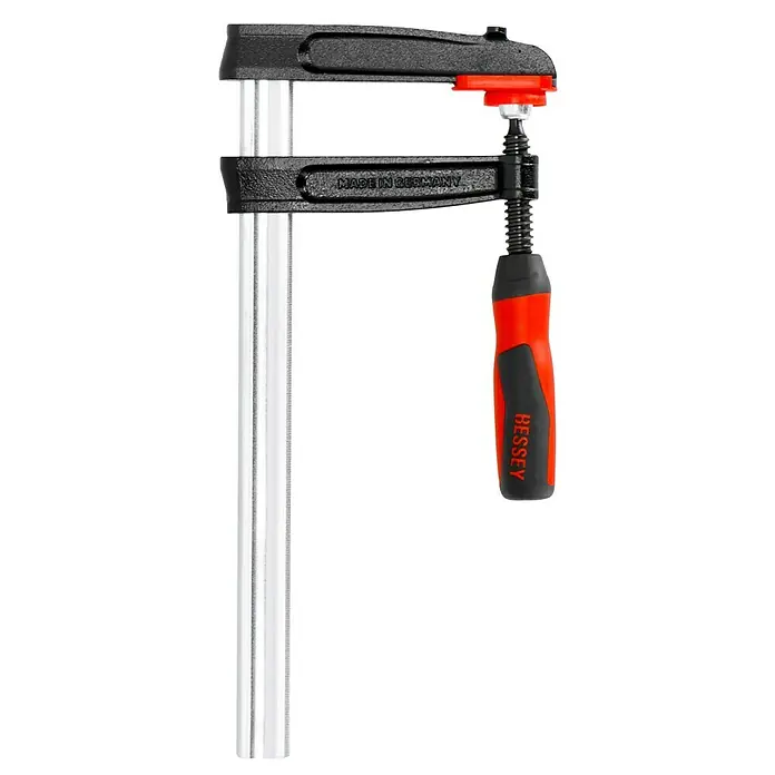 Bessey Schraubzwinge TPN30S12BE - Spannweite: 300 mm, Spannkraft: 6.000 N, Ausladung: 120 mm - BESSEY Ganzstahl-Schraubzwinge mit optimierter Spindel und ergonomischem Griff für kraftvolles und komfortables Spannen in der Werkstatt.