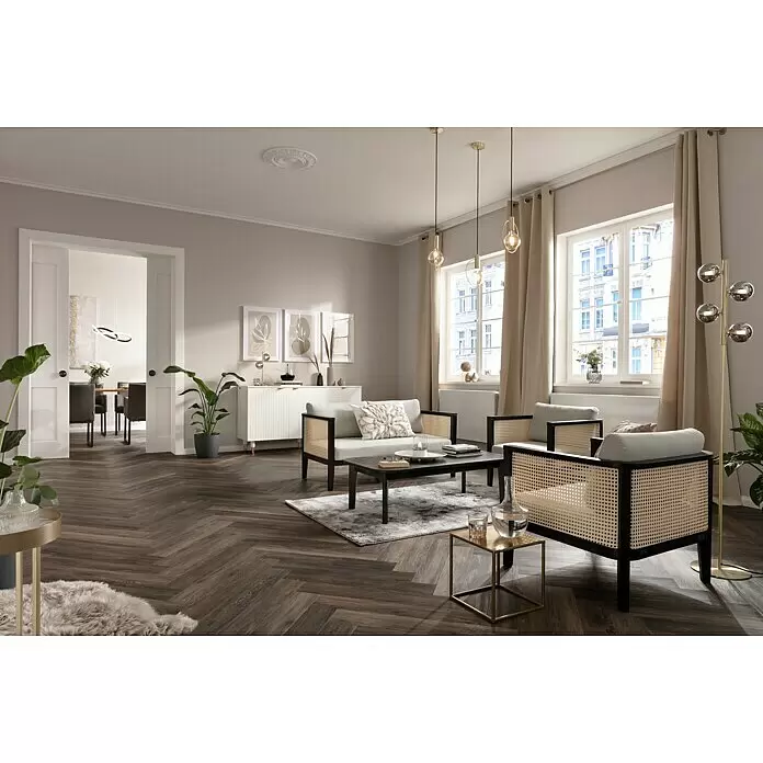 Kurzflorteppich Pablo 704 - Silber, 170 x 120 cm, 50% Polyester, 50% Polypropylen - Stimmungsaufnahme
