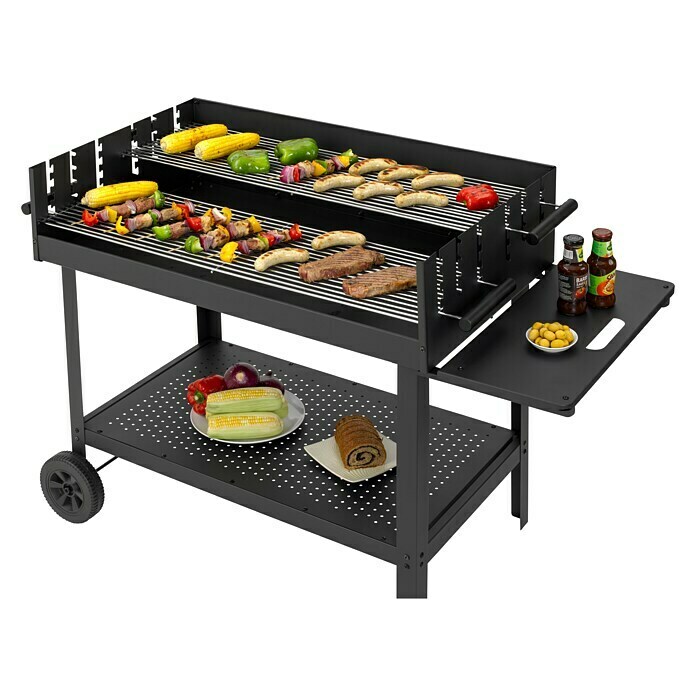 Tepro Holzkohlegrill Atlanta (Grillfläche (B x T): 98 x 56 cm, Schwarz) | BAUHAUS