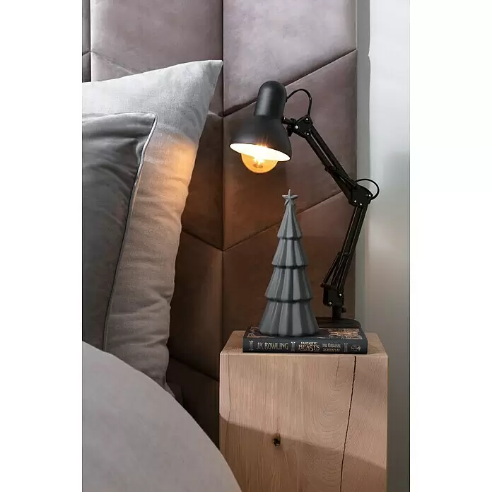 Eglo Priddy Tischleuchte Priddy - 60 W, L x B x H: 15,5 x 15,5 x 42,5 cm, Schwarz, Weiß, E27 - Stimmungsaufnahme