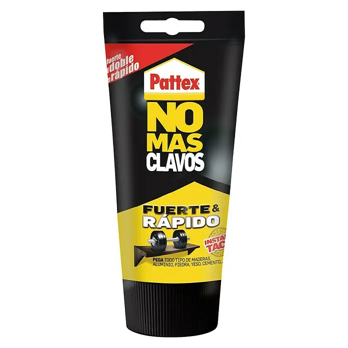 Pattex Adhesivo para montaje No más clavos - 150 g - Tubo de adhesivo Pattex "No Más Clavos". Fuerte y rápido, ideal para madera, aluminio, piedra, yeso y cemento. Aplicación universal.