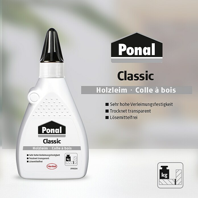 Ponal Holzleim Classic (550 g, Lösemittelfrei, Transparent (getrocknet))