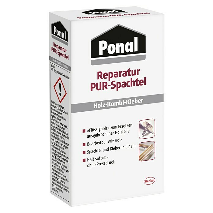 Ponal Reparatur-PUR-Spachtel (177 g, Gebrauchsfertig, Fichte hell)