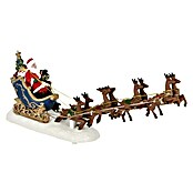 Konstsmide LED-Dekoleuchte (Weihnachtsmann im Rentierschlitten, L x B x H: 35,5 x 6,5 x 14 cm, Polyresin)