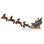 Konstsmide LED-Dekoleuchte (Weihnachtsmann im Rentierschlitten, L x B x H: 35,5 x 6,5 x 14 cm, Polyresin)