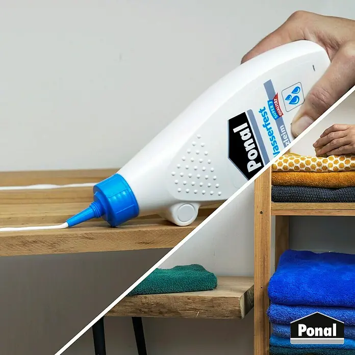 Ponal Holzleim Wasserfest - 120 g, Lösemittelfrei - Das Bild zeigt eine Flasche Ponall Wasserfest Leim Extra 3 Qualität. Die Flasche wird zum Kleben von Holz verwendet.