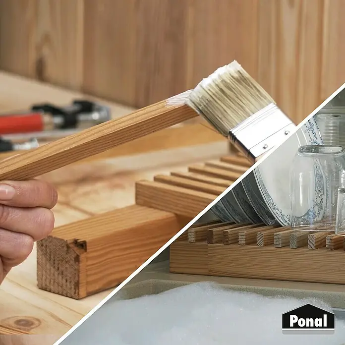 Ponal Holzleim Wasserfest - 760 g, Lösemittelfrei - Handwerkliches Projekt mit Holzleim: Präzise Verklebung für ein stabiles und langlebiges Ergebnis mit Ponal Holzleim.