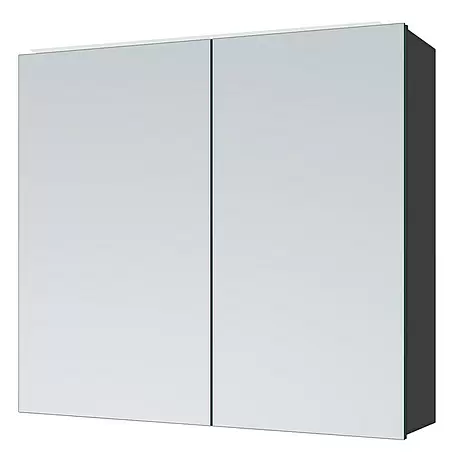 Camargue  LED-Spiegelschrank Aluminio Black