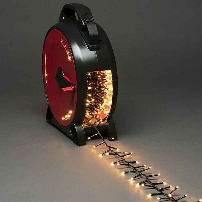 Konstsmide LED-Lichterkette auf Kabeltrommel (Außen, Lichtfarbe: Bernstein, Anzahl Leuchtmittel: 1 000 Stk., Netzbetrieben, 21,98 m) | BAUHAUS