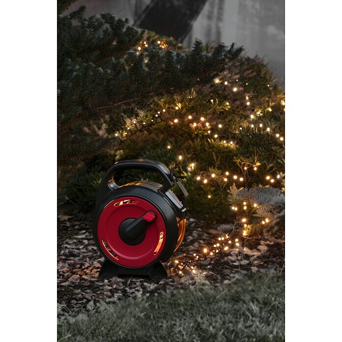 Konstsmide LED-Lichterkette auf Kabeltrommel (Außen, Lichtfarbe: Bernstein, Anzahl Leuchtmittel: 1 000 Stk., Netzbetrieben, 21,98 m) | BAUHAUS