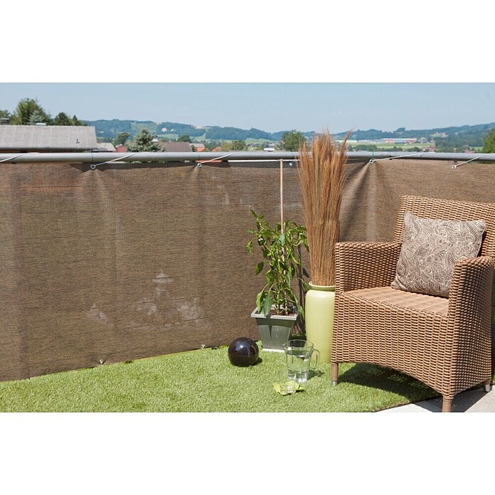 Windhager Balkonsichtschutz Aeris (Braun, 5 x 0,9 m)