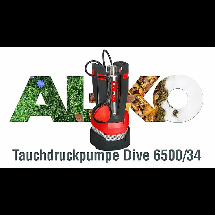 AL-KO Premium Tauchpumpe Dive 6500/34 - 1.000 W, Max. Fördermenge: 6.500 l/h - AL-KO Tauchdruckpumpe DIVE 6500/34