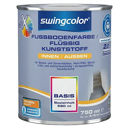 swingcolor Mix Fußbodenfarbe / Flüssig Kunststoff 2in1 zum Mischen lassen