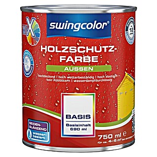 swingcolor Mix Holzschutzfarbe (Basis 4, 750 ml, Seidenglänzend, Wasserbasiert)