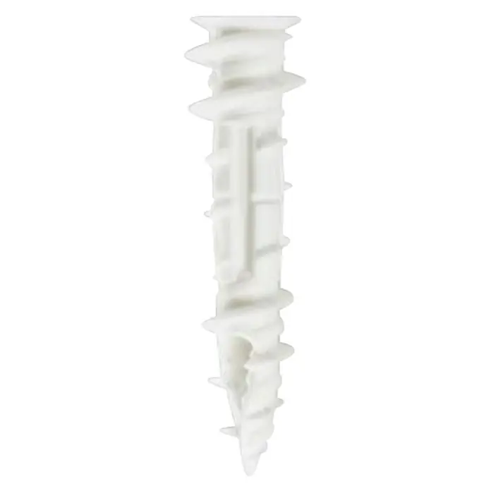 Cobra Gipskartondübel-Set Wallgripper - 4 mm, 36 Stk. - Nahaufnahme eines selbsschneidenden Gipskartondübels aus Kunststoff, ideal für sichere Befestigungen in Gipskartonplatten.