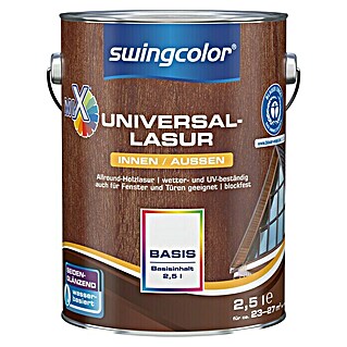 swingcolor Mix Universal-Lasur (Basismischfarbe 5, 2,5 l, Seidenglänzend, Wasserbasiert)