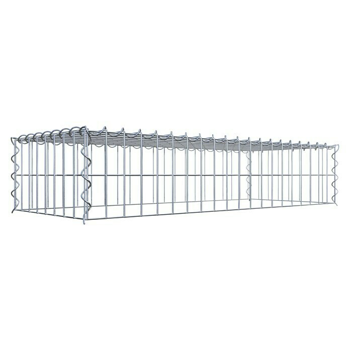 Gabiona Gabione Typ 3 (Zum Anbau in der Höhe, 100 x 40 x 20 cm, Stahl, Maschenbreite: 50 mm, Maschenhöhe: 100 mm, Spirale) | BAUHAUS