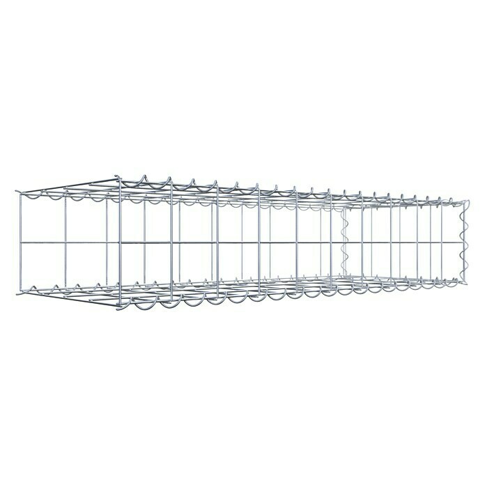 Gabiona Gabione Typ 2 (Zum Anbau in der Länge, 100 x 40 x 20 cm, Stahl, Maschenbreite: 100 mm, Maschenhöhe: 100 mm, Spirale) | BAUHAUS