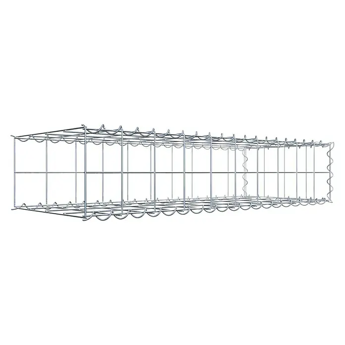 Gabiona Gabione Typ 2 - Zum Anbau in der Länge, 100 x 40 x 20 cm, Stahl, Maschenbreite: 100 mm, Maschenhöhe: 100 mm, Spirale - Eine Gabione, ein Drahtkorb für Steine, zur Gestaltung von Außenbereichen. Ideal für den Garten- und Landschaftsbau.