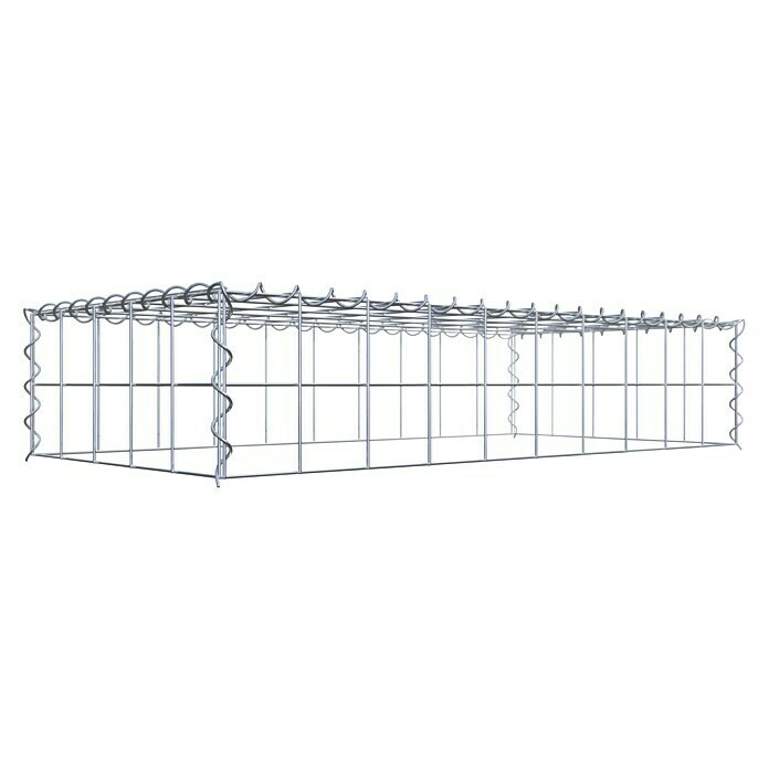 Gabiona Gabione Typ 3 (Zum Anbau in der Höhe, 100 x 50 x 20 cm, Stahl, Maschenbreite: 100 mm, Maschenhöhe: 100 mm, Spirale) | BAUHAUS