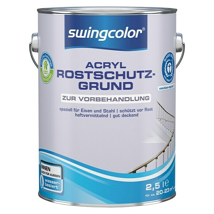 swingcolor Rostschutzgrund Acryl (Grau, 2,5 l)