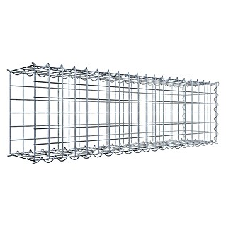 Gabiona Gabione Typ 2 (Zum Anbau in der Länge, 100 x 20 x 30 cm, Stahl, Maschenbreite: 50 mm, Maschenhöhe: 50 mm, Spirale)