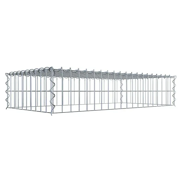 Gabiona Gabione Typ 3 - Zum Anbau in der Höhe, 100 x 50 x 20 cm, Stahl, Maschenbreite: 50 mm, Maschenhöhe: 100 mm, Spirale - Ein Gabionen-Pflanzkasten aus Drahtgeflecht, ideal für stilvolle Gartengestaltung und als dekoratives Element im Außenbereich.