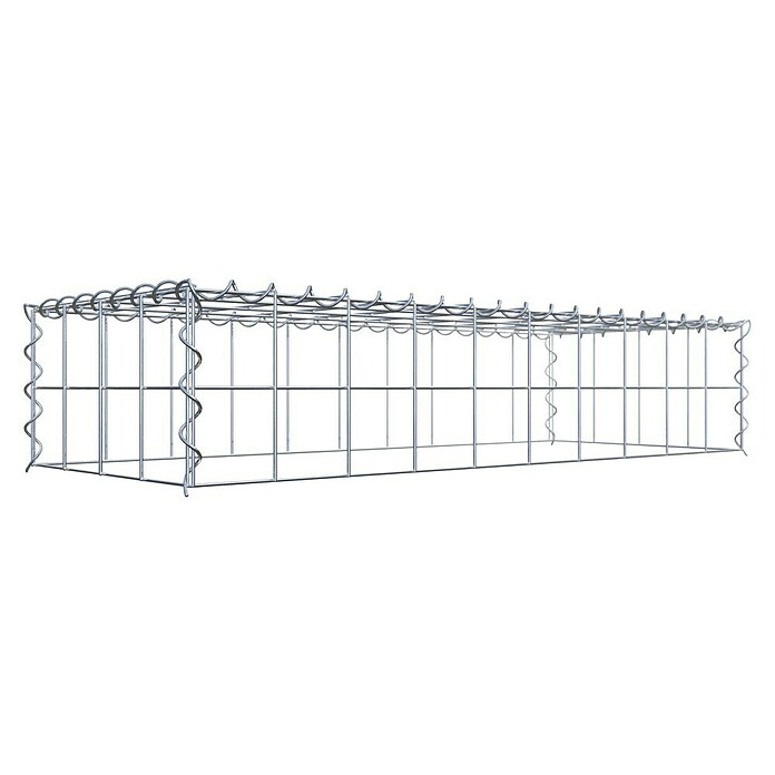 Gabiona Gabione Typ 3 (Zum Anbau in der Höhe, 100 x 40 x 20 cm, Stahl, Maschenbreite: 100 mm, Maschenhöhe: 100 mm, Spirale) | BAUHAUS