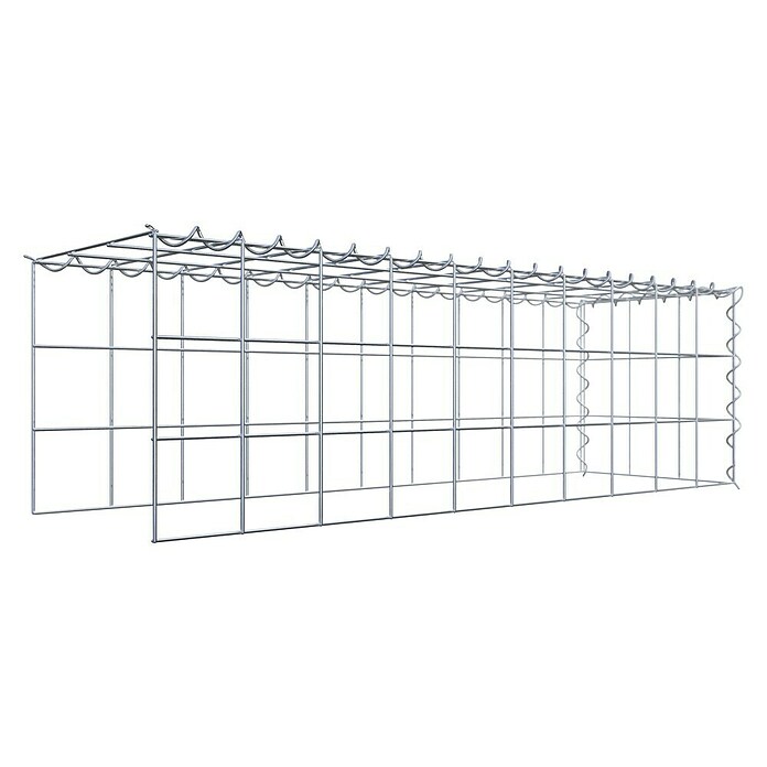 Gabiona Gabione Typ 4 (Zum Anbau in Länge & Höhe, 100 x 30 x 30 cm, Stahl, Maschenbreite: 100 mm, Maschenhöhe: 100 mm, Spirale) | BAUHAUS
