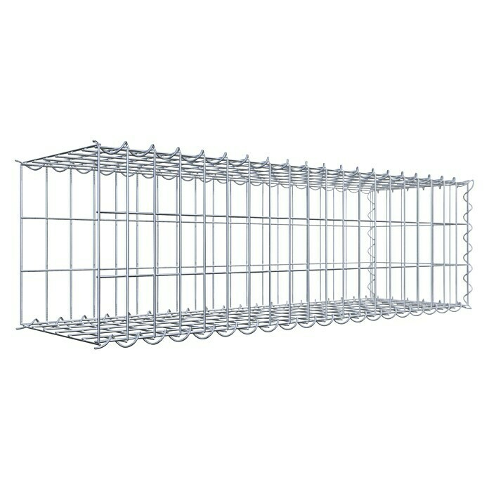 Gabiona Gabione Typ 2 (Zum Anbau in der Länge, 100 x 30 x 30 cm, Stahl, Maschenbreite: 50 mm, Maschenhöhe: 100 mm, Spirale) | BAUHAUS