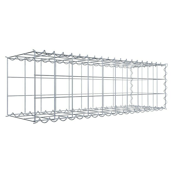 Gabiona Gabione Typ 2 (Zum Anbau in der Länge, 100 x 30 x 30 cm, Stahl, Maschenbreite: 100 mm, Maschenhöhe: 100 mm, Spirale) | BAUHAUS