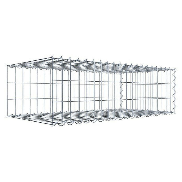 Gabiona Gabione Typ 2 (Zum Anbau in der Länge, 100 x 50 x 30 cm, Stahl, Maschenbreite: 50 mm, Maschenhöhe: 100 mm, Spirale) | BAUHAUS