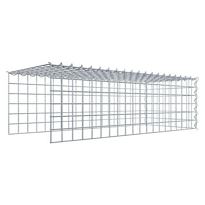 Gabiona Gabione Typ 4 (Zum Anbau in Länge & Höhe, 100 x 40 x 30 cm, Stahl, Maschenbreite: 50 mm, Maschenhöhe: 50 mm, Spirale) | BAUHAUS
