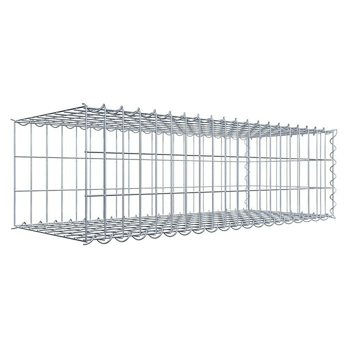 Gabiona Gabione Typ 2 (Zum Anbau in der Länge, 100 x 40 x 30 cm, Stahl, Maschenbreite: 50 mm, Maschenhöhe: 100 mm, Spirale) | BAUHAUS
