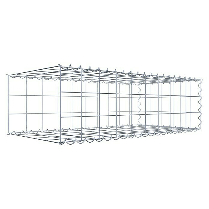 Gabiona Gabione Typ 2 (Zum Anbau in der Länge, 100 x 50 x 30 cm, Stahl, Maschenbreite: 100 mm, Maschenhöhe: 100 mm, Spirale) | BAUHAUS