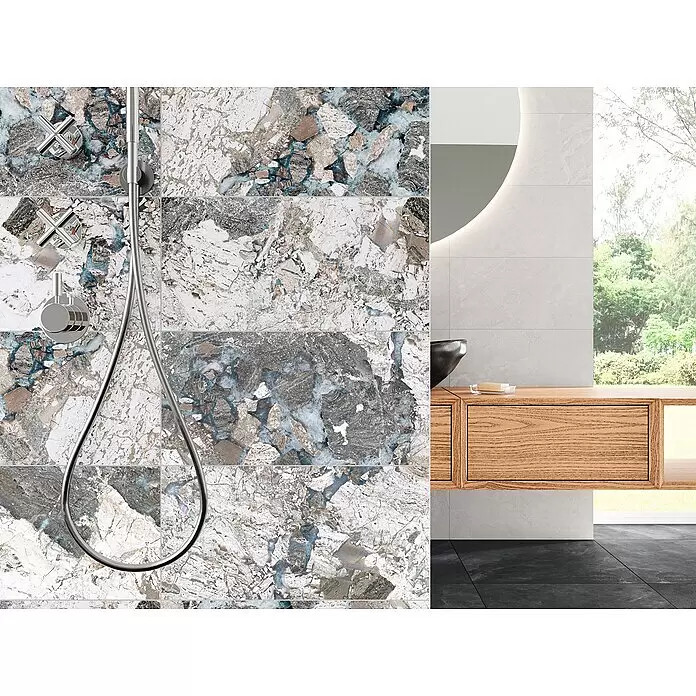 Domicil Wandfliese Stone Art Landscape - 30 x 60 cm, Blau/Grau/Beige, Glänzend - Stimmungsaufnahme