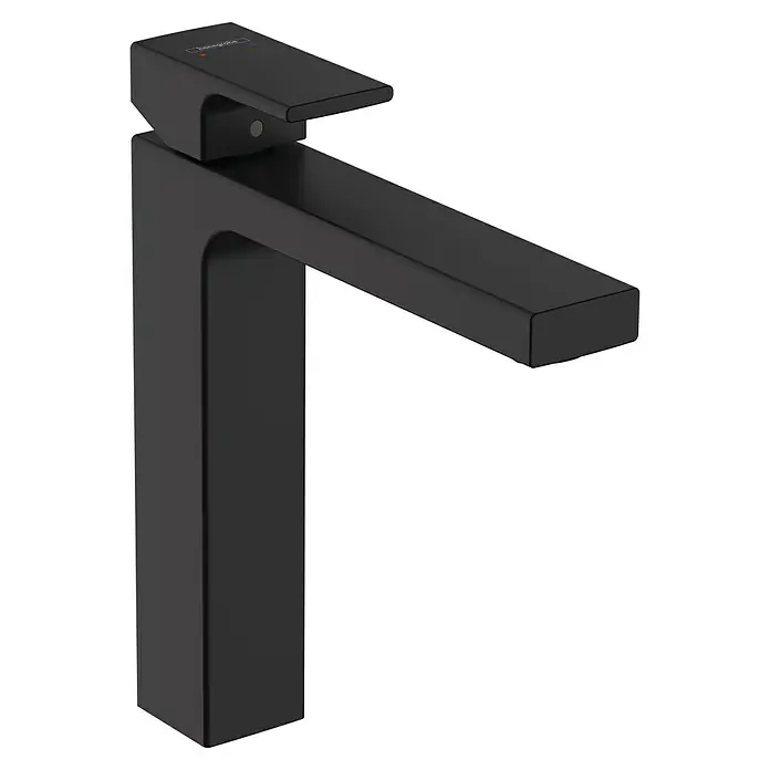 Hansgrohe Vernis Shape Waschtischarmatur 190 - Höhe: 25 cm, Schwarz, Matt - Moderne, mattschwarze Waschtischarmatur von Hansgrohe. Elegantes Design mit klaren Linien für ein stilvolles Badezimmer.