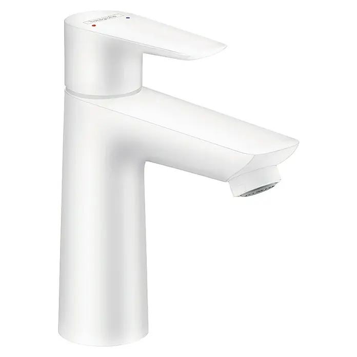 Hansgrohe Talis E Waschtischarmatur 110 - Weiß, Matt - Elegante, weisse Waschtischarmatur von Hansgrohe mit modernem Design, perfekt für jedes Badezimmer. Die hochwertige Verarbeitung sorgt für Langlebigkeit.