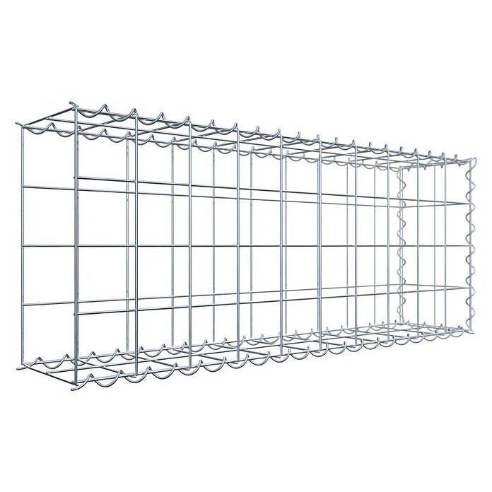 Gabiona Gabione Typ 2 (Zum Anbau in der Länge, 100 x 20 x 40 cm, Stahl, Maschenbreite: 100 mm, Maschenhöhe: 100 mm, Spirale) | BAUHAUS
