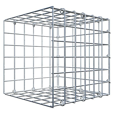 Gabiona Gabione Typ 2 (Zum Anbau in der Länge, 30 x 30 x 30 cm, Stahl, Maschenbreite: 50 mm, Maschenhöhe: 50 mm, C-Ring)