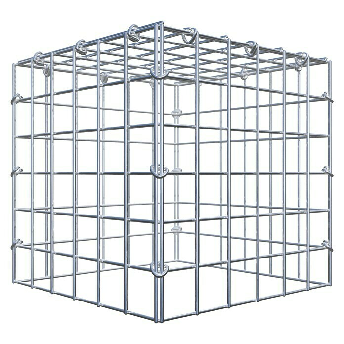 Gabiona Gabione Typ 3 (Zum Anbau in der Höhe, 30 x 30 x 30 cm, Stahl, Maschenbreite: 50 mm, Maschenhöhe: 50 mm, C-Ring) | BAUHAUS