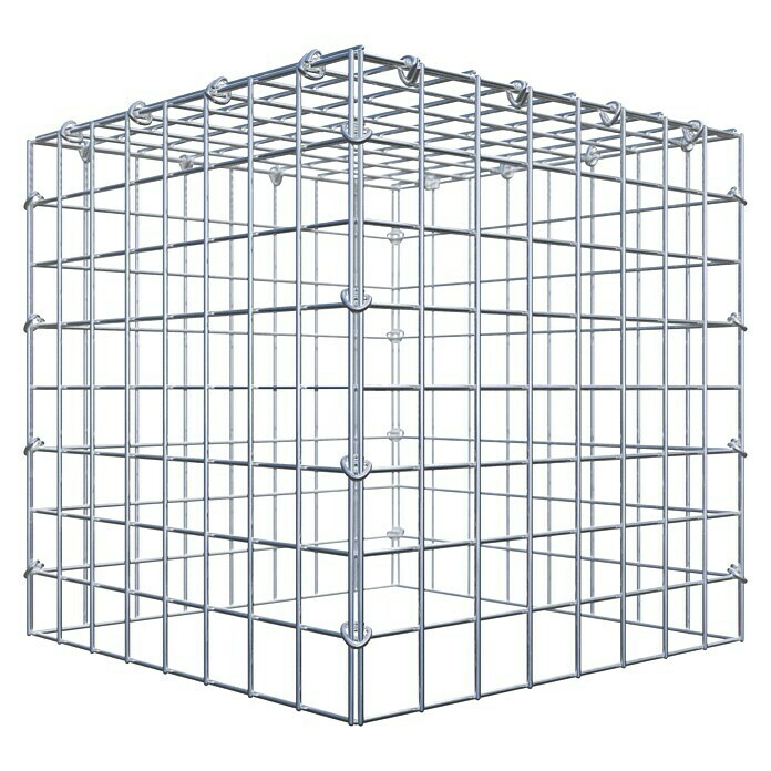 Gabiona Gabione Typ 3 (Zum Anbau in der Höhe, 40 x 40 x 40 cm, Stahl, Maschenbreite: 50 mm, Maschenhöhe: 50 mm, C-Ring) | BAUHAUS