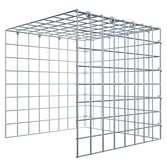 Gabiona Gabione Typ 4 (Zum Anbau in Länge & Höhe, 40 x 40 x 40 cm, Stahl, Maschenbreite: 50 mm, Maschenhöhe: 50 mm, C-Ring) | BAUHAUS