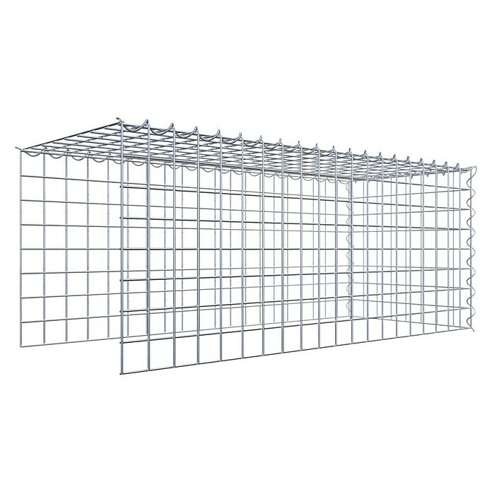 Gabiona Gabione Typ 4 (Zum Anbau in Länge & Höhe, 100 x 40 x 40 cm, Stahl, Maschenbreite: 50 mm, Maschenhöhe: 50 mm, Spirale) | BAUHAUS