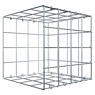Gabiona Gabione Typ 2 (Zum Anbau in der Länge, 40 x 40 x 40 cm, Stahl, Maschenbreite: 100 mm, Maschenhöhe: 100 mm, C-Ring)